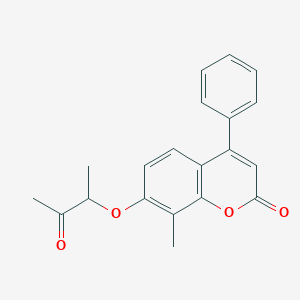 8-methyl-7-(1-methyl-2-oxopropoxy)-4-phenyl-2H-chromen-2-one