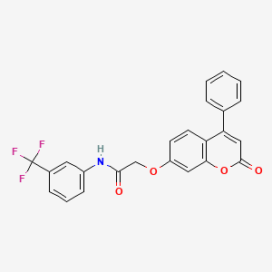 2-[(2-oxo-4-phenyl-2H-chromen-7-yl)oxy]-N-[3-(trifluoromethyl)phenyl]acetamide