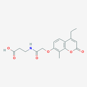 molecular formula C17H19NO6 B11159056 3-({2-[(4-ethyl-8-methyl-2-oxo-2H-chromen-7-yl)oxy]acetyl}amino)propanoic acid 