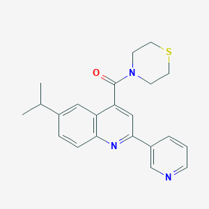 [6-Isopropyl-2-(3-pyridyl)-4-quinolyl](1,4-thiazinan-4-yl)methanone