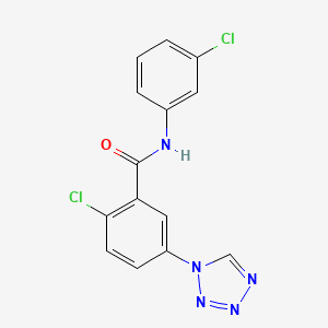 2-chloro-N-(3-chlorophenyl)-5-(1H-tetrazol-1-yl)benzamide