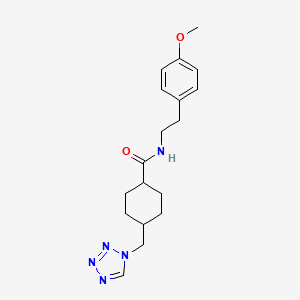 molecular formula C18H25N5O2 B11159076 trans-N-[2-(4-methoxyphenyl)ethyl]-4-(1H-tetrazol-1-ylmethyl)cyclohexanecarboxamide 