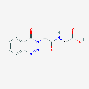 molecular formula C12H12N4O4 B11159082 N-[(4-oxo-1,2,3-benzotriazin-3(4H)-yl)acetyl]-L-alanine 