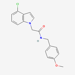 2-(4-chloro-1H-indol-1-yl)-N-(4-methoxybenzyl)acetamide