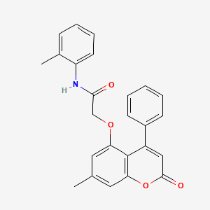 2-[(7-methyl-2-oxo-4-phenyl-2H-chromen-5-yl)oxy]-N-(2-methylphenyl)acetamide