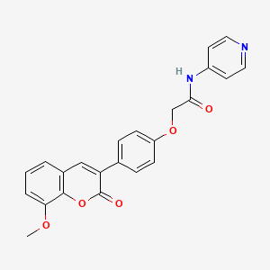 molecular formula C23H18N2O5 B11159146 2-[4-(8-methoxy-2-oxo-2H-chromen-3-yl)phenoxy]-N-(pyridin-4-yl)acetamide 