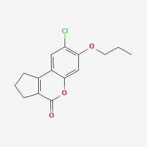 8-Chloro-7-propoxy-2,3-dihydrocyclopenta(C)chromen-4(1H)-one