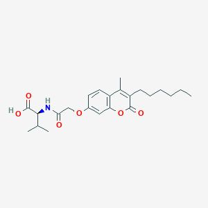 N-{[(3-hexyl-4-methyl-2-oxo-2H-chromen-7-yl)oxy]acetyl}-L-valine