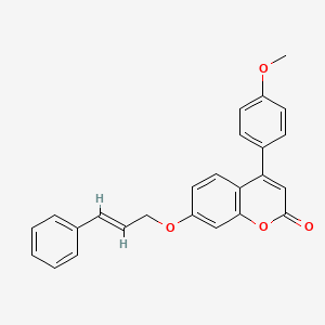 4-(4-methoxyphenyl)-7-{[(E)-3-phenyl-2-propenyl]oxy}-2H-chromen-2-one