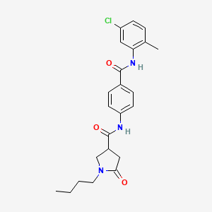 1-butyl-N-{4-[(5-chloro-2-methylphenyl)carbamoyl]phenyl}-5-oxopyrrolidine-3-carboxamide