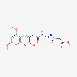 methyl (2-{[(5,7-dimethoxy-4-methyl-2-oxo-2H-chromen-3-yl)acetyl]amino}-1,3-thiazol-4-yl)acetate