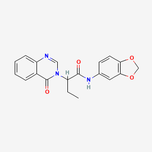 N-(1,3-benzodioxol-5-yl)-2-(4-oxoquinazolin-3(4H)-yl)butanamide