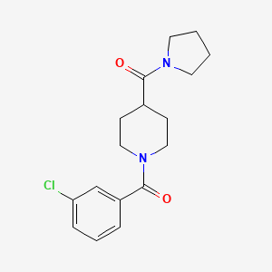 molecular formula C17H21ClN2O2 B11159226 (3-Chlorophenyl)[4-(pyrrolidin-1-ylcarbonyl)piperidin-1-yl]methanone 