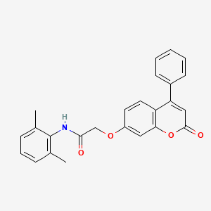 molecular formula C25H21NO4 B11159264 N-(2,6-dimethylphenyl)-2-[(2-oxo-4-phenyl-2H-chromen-7-yl)oxy]acetamide 