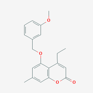 molecular formula C20H20O4 B11159267 4-ethyl-5-[(3-methoxybenzyl)oxy]-7-methyl-2H-chromen-2-one 