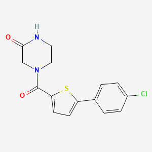 4-{[5-(4-Chlorophenyl)thiophen-2-yl]carbonyl}piperazin-2-one