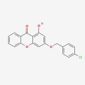 molecular formula C20H13ClO4 B11159280 3-[(4-chlorobenzyl)oxy]-1-hydroxy-9H-xanthen-9-one 