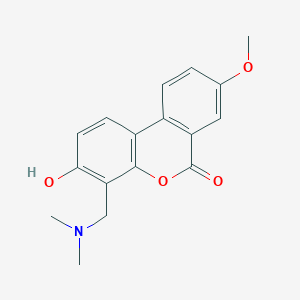 molecular formula C17H17NO4 B11159285 4-[(dimethylamino)methyl]-3-hydroxy-8-methoxy-6H-benzo[c]chromen-6-one 