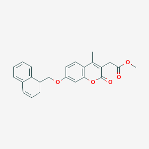 molecular formula C24H20O5 B11159305 methyl [4-methyl-7-(naphthalen-1-ylmethoxy)-2-oxo-2H-chromen-3-yl]acetate 