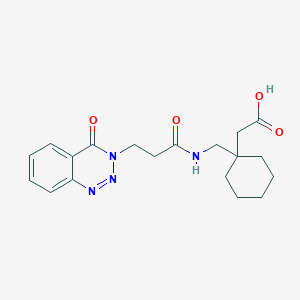 molecular formula C19H24N4O4 B11159325 [1-({[3-(4-oxo-1,2,3-benzotriazin-3(4H)-yl)propanoyl]amino}methyl)cyclohexyl]acetic acid 