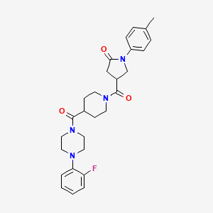 4-[(4-{[4-(2-Fluorophenyl)piperazin-1-yl]carbonyl}piperidin-1-yl)carbonyl]-1-(4-methylphenyl)pyrrolidin-2-one