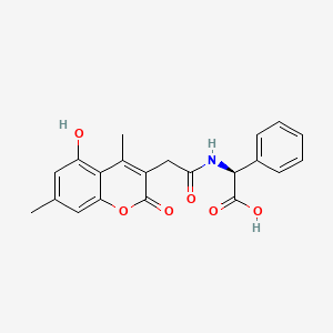 (2S)-{[(5-hydroxy-4,7-dimethyl-2-oxo-2H-chromen-3-yl)acetyl]amino}(phenyl)ethanoic acid