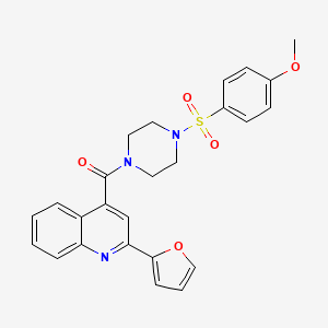 [2-(2-Furyl)-4-quinolyl]{4-[(4-methoxyphenyl)sulfonyl]piperazino}methanone