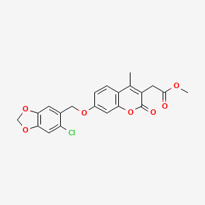 methyl {7-[(6-chloro-1,3-benzodioxol-5-yl)methoxy]-4-methyl-2-oxo-2H-chromen-3-yl}acetate