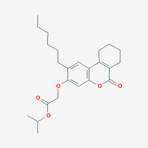 molecular formula C24H32O5 B11159400 isopropyl [(2-hexyl-6-oxo-7,8,9,10-tetrahydro-6H-benzo[c]chromen-3-yl)oxy]acetate 