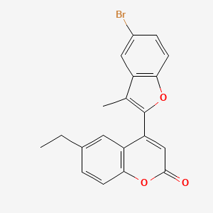 4-(5-bromo-3-methyl-1-benzofuran-2-yl)-6-ethyl-2H-chromen-2-one