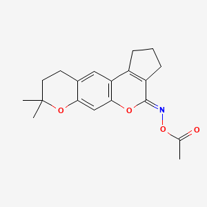 molecular formula C19H21NO4 B11159410 (4Z)-8,8-dimethyl-2,3,9,10-tetrahydro-8H-cyclopenta[c]pyrano[3,2-g]chromen-4(1H)-one O-acetyloxime 