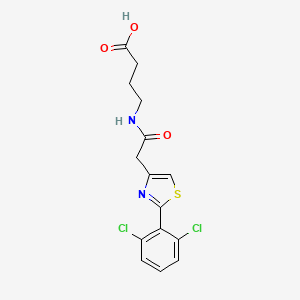 4-({[2-(2,6-Dichlorophenyl)-1,3-thiazol-4-yl]acetyl}amino)butanoic acid