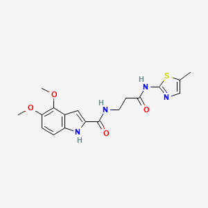 4,5-dimethoxy-N~2~-{3-[(5-methyl-1,3-thiazol-2-yl)amino]-3-oxopropyl}-1H-indole-2-carboxamide