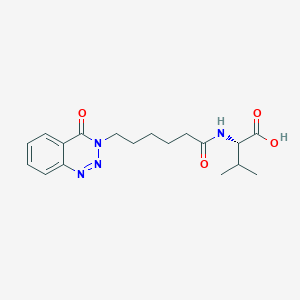 molecular formula C18H24N4O4 B11159441 N-[6-(4-oxo-1,2,3-benzotriazin-3(4H)-yl)hexanoyl]-L-valine 