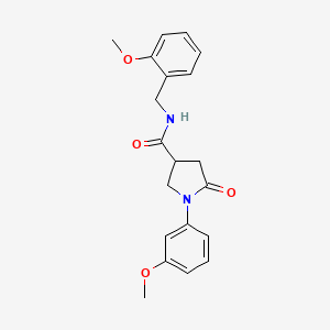 N-(2-methoxybenzyl)-1-(3-methoxyphenyl)-5-oxopyrrolidine-3-carboxamide