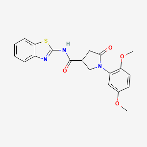 N-(1,3-benzothiazol-2-yl)-1-(2,5-dimethoxyphenyl)-5-oxopyrrolidine-3-carboxamide