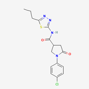 1-(4-chlorophenyl)-5-oxo-N-(5-propyl-1,3,4-thiadiazol-2-yl)pyrrolidine-3-carboxamide