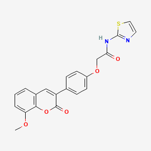 2-[4-(8-methoxy-2-oxo-2H-chromen-3-yl)phenoxy]-N-(1,3-thiazol-2-yl)acetamide