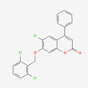 6-chloro-7-[(2,6-dichlorobenzyl)oxy]-4-phenyl-2H-chromen-2-one