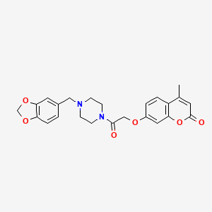 7-{2-[4-(1,3-benzodioxol-5-ylmethyl)piperazin-1-yl]-2-oxoethoxy}-4-methyl-2H-chromen-2-one