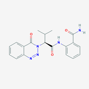 2-{[(2S)-3-methyl-2-(4-oxo-1,2,3-benzotriazin-3(4H)-yl)butanoyl]amino}benzamide