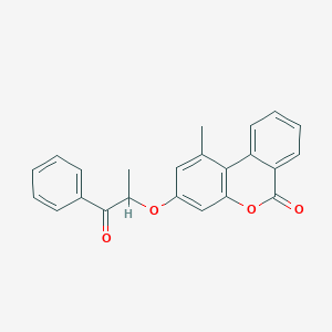 molecular formula C23H18O4 B11159566 1-methyl-3-[(1-oxo-1-phenylpropan-2-yl)oxy]-6H-benzo[c]chromen-6-one 