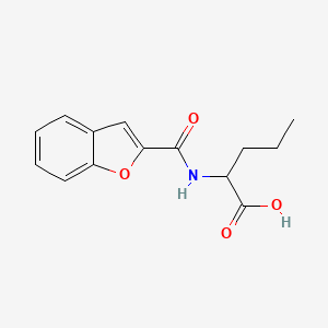 molecular formula C14H15NO4 B11159570 N-(1-benzofuran-2-ylcarbonyl)norvaline 