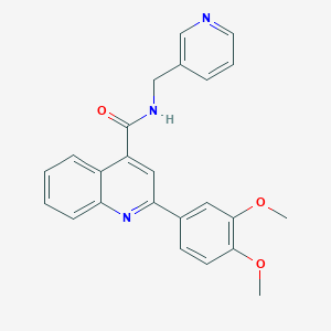 2-(3,4-dimethoxyphenyl)-N-(pyridin-3-ylmethyl)quinoline-4-carboxamide