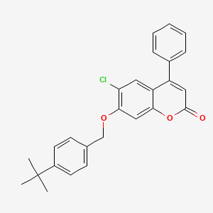 7-[(4-tert-butylbenzyl)oxy]-6-chloro-4-phenyl-2H-chromen-2-one