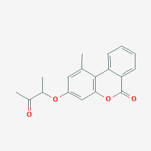 molecular formula C18H16O4 B11159605 1-methyl-3-[(3-oxobutan-2-yl)oxy]-6H-benzo[c]chromen-6-one 