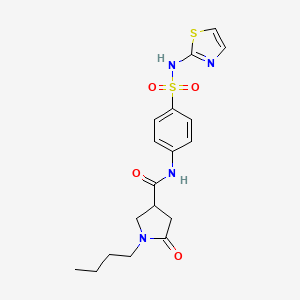 1-butyl-5-oxo-N-[4-(1,3-thiazol-2-ylsulfamoyl)phenyl]pyrrolidine-3-carboxamide