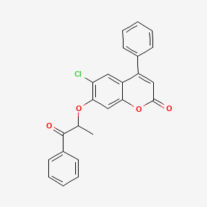 6-chloro-7-(1-methyl-2-oxo-2-phenylethoxy)-4-phenyl-2H-chromen-2-one