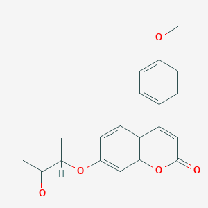 4-(4-methoxyphenyl)-7-[(3-oxobutan-2-yl)oxy]-2H-chromen-2-one