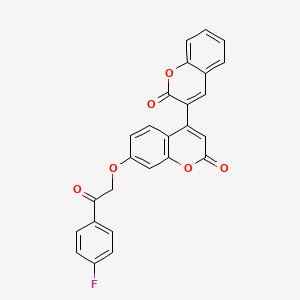 molecular formula C26H15FO6 B11159676 7-[2-(4-fluorophenyl)-2-oxoethoxy]-4-(2-oxo-2H-chromen-3-yl)-2H-chromen-2-one 